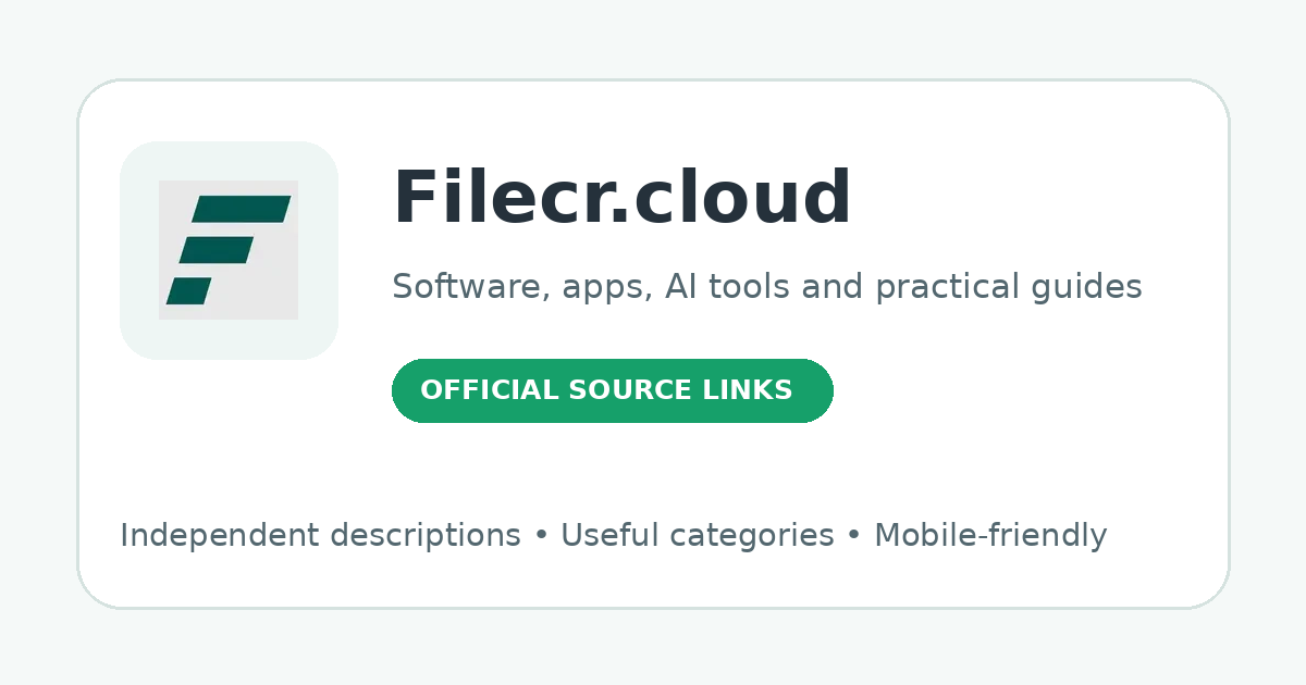 filecr.cloud | App Guides, Comparisons & Developer Sources